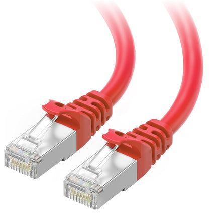 Cable Matters Câble Ethernet Cat 6A court et blindé 10 Gbit/s - 0,9 m, Câble Cat 6A, Cordon Cat6A, Cordon Ethernet, Rouge