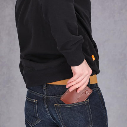 Timberland Men's Leather Passcase Wallet Trifold Wallet Hybrid, Black (Hundson), One Size