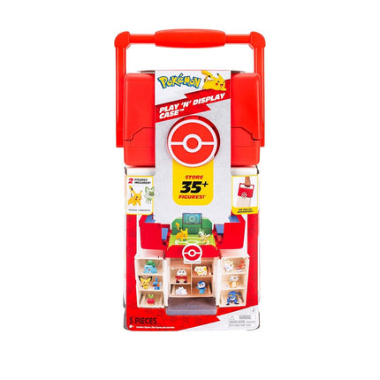 Pokémon Play ‘N’ Display Case - Multi-Level Storage Unit with Rooftop Arena and Space for 35+ 2-Inch Battle Figures