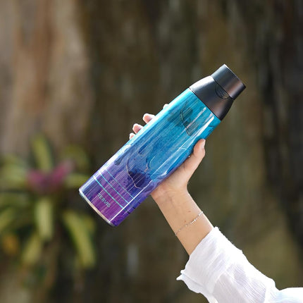 Bouteille d'eau Tervis Venture NFL® San Francisco 49ers - Gobelet isotherme à triple paroi pleine vitesse, garde les boissons froides et chaudes, 1 L, acier inoxydable