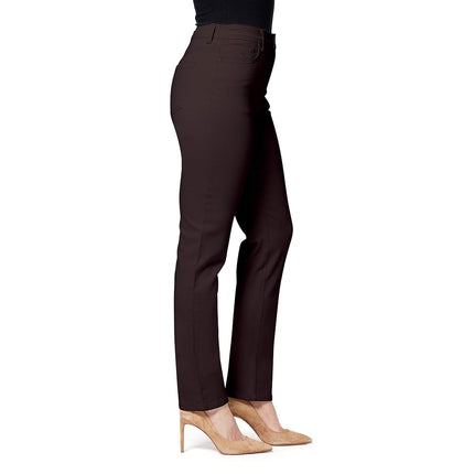 Gloria Vanderbilt Womens Amanda Classic High Rise Tapered Jean Petite, Coffee Roast, 8 Short