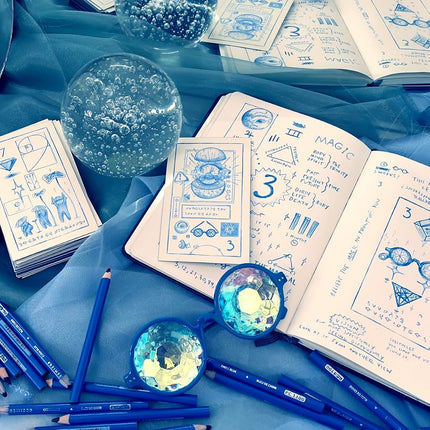 Prisma Visions The Cerulean Sequence Numerology Oracle Deck with hardcover Guidebook, Unique Hand-Drawn Style and Keepsake Box. Decode The Cipher and Uncover The Story Behind The Cards.