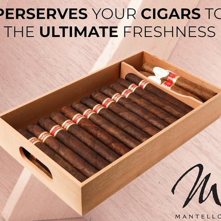 Bandeja para puros Mantello Cigars de cedro español - Divisor ajustable, apta para humidores grandes, para humidor o vestidor 12.5" x 7.5" x 2.25"