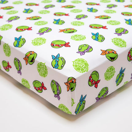 TEENAGE MUTANT NINJA Turtles 4 Piece Toddler Bedding Set – Includes Comforter, Sheet Set – Fitted + Top Sheet + Reversible Pillowcase for Boys Bed, Blue