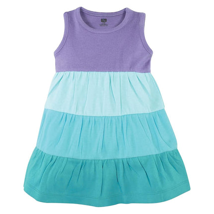 Hudson Baby Robes en coton pour bébés filles, dégradé corail et sarcelle, 12-18 mois