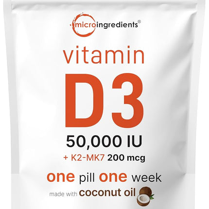 MICROINGREDIENTS Vitamin D3 50,000 IU Plus K2 (MK-