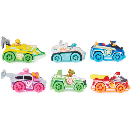Spin Master PAW Patrol, True Metal Neon Rescue Vehículos de Regalo, paquete de 6 autos de juguete coleccionables de metal fundido a presión, escala 1:55, juguetes para niños y niñas de 3 años en adelante