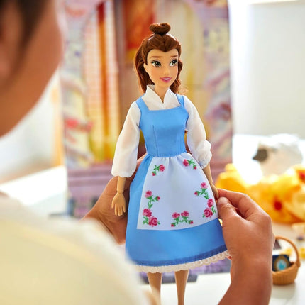 Muñeca Princesa Disney Store para niña (Bella de La Bella y la Bestia) de 28 cm, Incluye Libro para Colorear, Vestido Adicional, Muñeca Princesa con Atuendo Clásico, Juguetes de Princesas