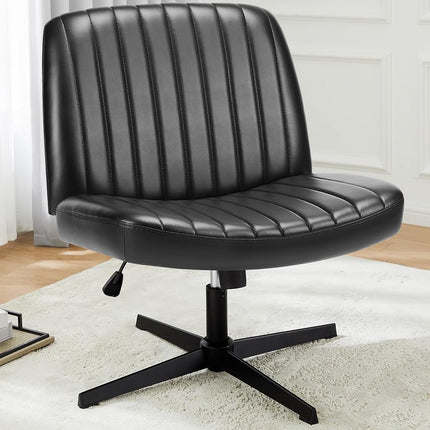 DUMOS Desk Chair No Wheels, Criss Cross Chair Wide