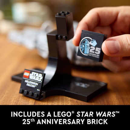 LEGO Star Wars: A New Hope Millennium Falcon 25th Anniversary Buildable Starship Model, Collectible Star Wars Home D�cor, Building Set for Adults, Gift Idea for Star Wars Fans, 75375