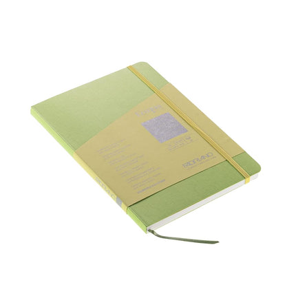 Fabriano Ecoqua Plus Stitch-Bound Notebook, 5.8" x 8.3", A5, Lined, Lime