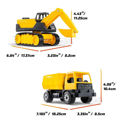 Tonka - Steel Classics Giga Series - Dump Truck & Excavator, 2-Pack