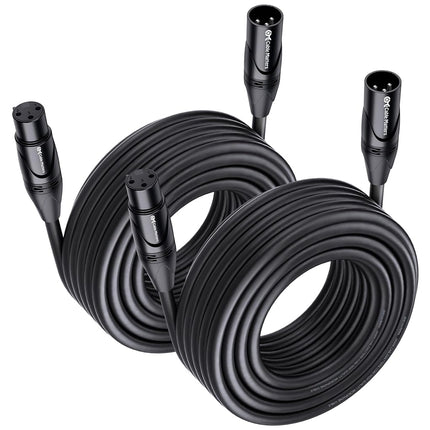 Cable Matters 2-Pack, Gold Plated XLR Male to Female Microphone Cable 35 Feet