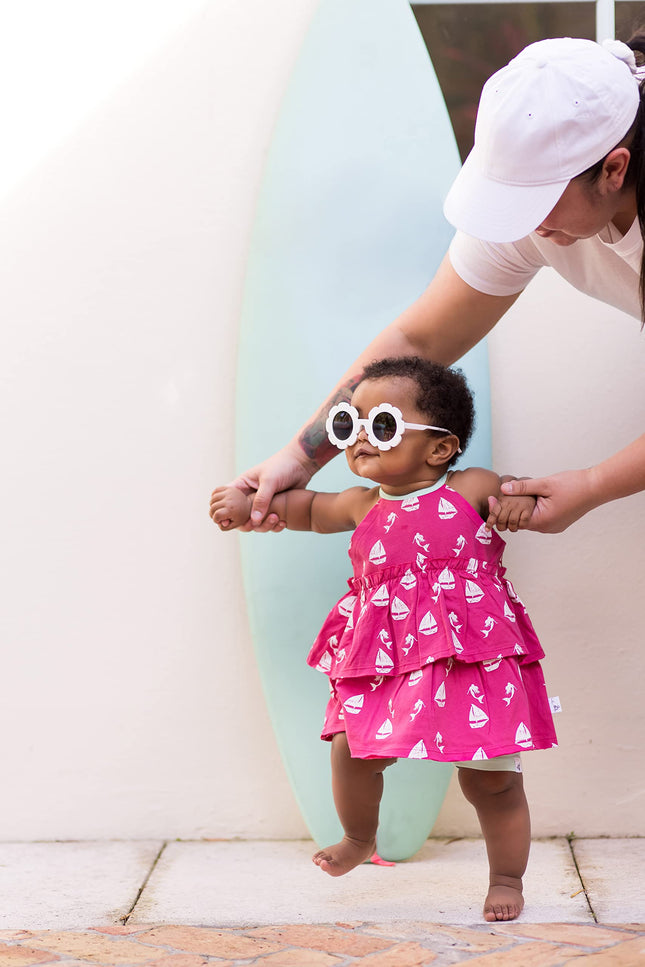 Ensemble haut et pantalon Burt's Bees Baby pour bébés filles, lot tunique et leggings, 100 % coton biologique, Sail Away with Me, 3 mois