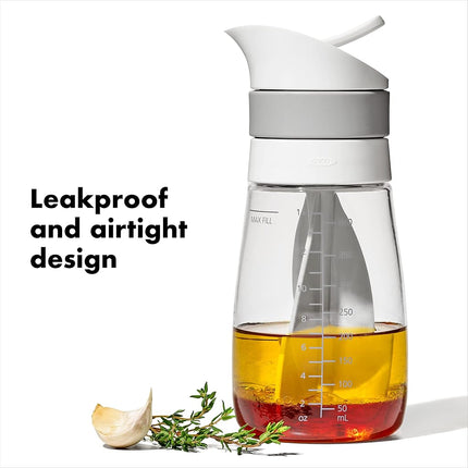 OXO Good Grips Twist & Pour Salad Dressing Mixer, Gray, 14 Ounces, 0.44 qt