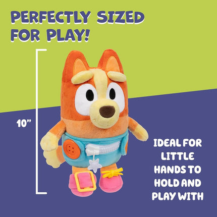 Dress & Play Baby Bingo Plush, Learn to Dress Doll for Toddlers