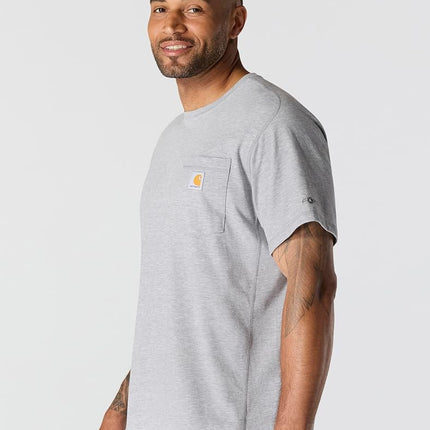 Carhartt Men's Force Relaxed Fit Midweight Short-Sleeve Pocket T-Shirt, Heather Grey, XXXXL