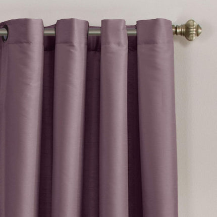 Lush Decor White/Gray Prima Window Curtains Panel Set for Living, Dining Room, Bedroom (Pair), 54 x 84-inch, 54" W x 84" L, Purple & Gray