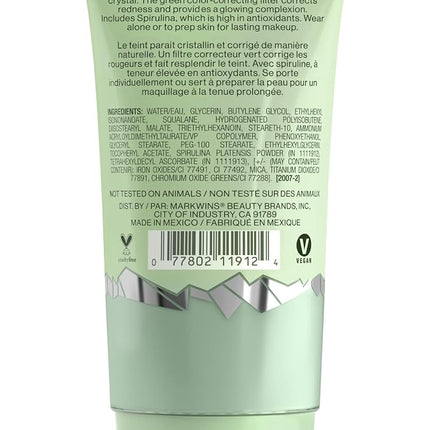 wet n wild Prime Focus Glass Skin Correct Primer Bright Crystal Finish, Green, 0.91 Fl Oz