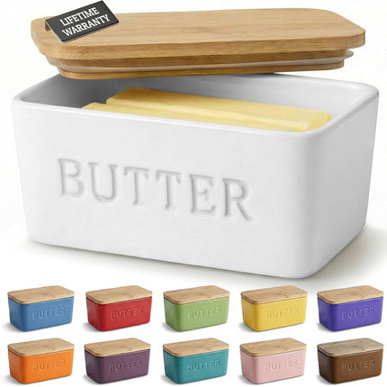 PriorityChef Large Butter Dish with Lid for Counte