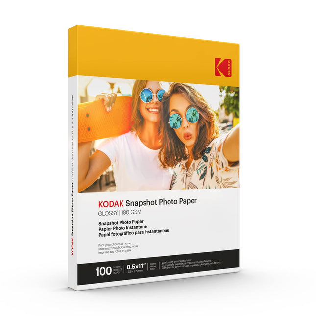 Kodak Photo Paper Gloss 8.5 X 11 Snapshot 100 Coun