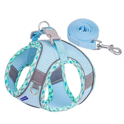 BTDCFY Step in Mesh Dog Harness and Leash Set Breathable Air Mesh Harness