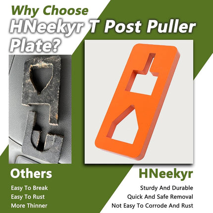 HNeekyr T Post Puller Plate, Heavy-Duty Steel