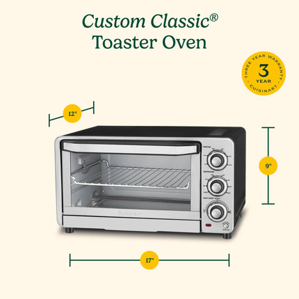 Cuisinart TOB-40 Horno Tostador con Asador Custom Classic, Negro