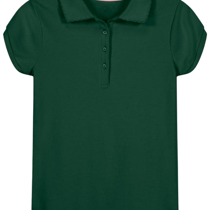 Nautica Girls' School Uniform Short Sleeve Polo Sh