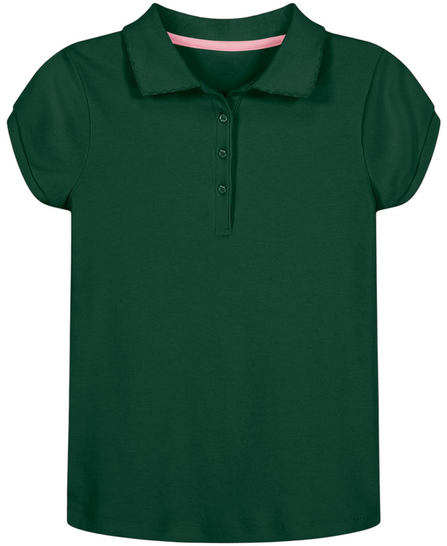 Nautica Girls' School Uniform Short Sleeve Polo Sh