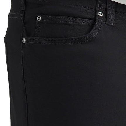 Lee Men's Big & Tall Extreme Motion Relaxed Straight Jean, Black, 40W x 36L
