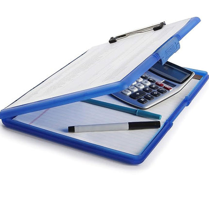 Dexas 3517-J2728 Slimcase 2 Storage Clipboard with Side Opening, Royal Blue, 12.5 x 9.5 inches