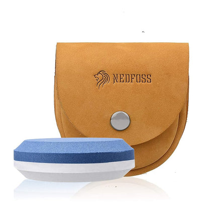 NedFoss Axe Sharpener Tool with Leather Sheath, Sh
