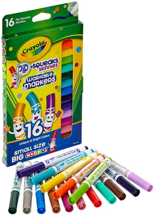 Crayola 16 Count Wash Pip Squeaks Skinnies- Fine L