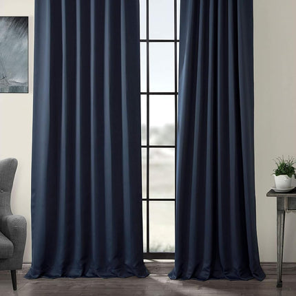 HPD Half Price Drapes Curtain For Room Darkening 50 X 84 (1 Panel), BOCH-193810-84, Navy Blue