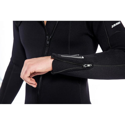 Ultra Stretch 3mm Neoprene Wetsuit, Front Zip Full Body Diving Suit, one Piece for Men & Women-Snorkeling, Scuba Diving Swimming, Surfing