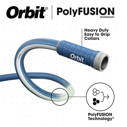 Orbit 22005 Polyfusion Garden Hose 50 FT x 5/8", Blue, 50'