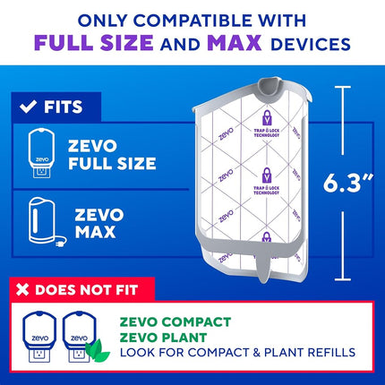 Zevo Flying Insect Trap Refill Cartridges for Fruit Flies & Gnats, 6 Count