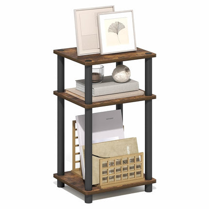 Furinno JUST 3-Tier Tool-Free Bedside Table, Sonom