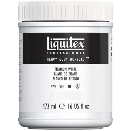 Liquitex Professional Heavy Body Acrylic Paint, 16-oz (473ml) Pot, Titanium White