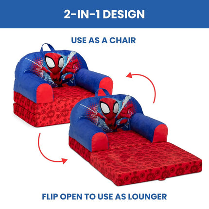 Delta Children Cozee Buddy Flip-Out Kids Chair, Spidey and His Amazing Friends