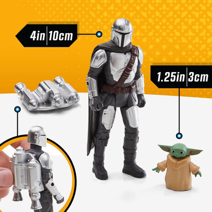 Star Wars Epic Hero Series The Mandalorian's N-1 Starfighter Set, Action Figure Toys for 4+ Year Old Boys and Girls