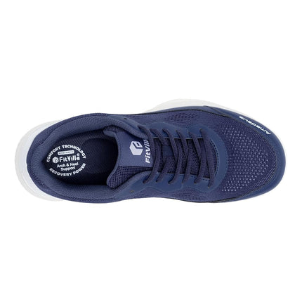 FitVille Mens Wide Tennis Shoes,Breathable Badminton Shoes Cushioning Pickleball Shoes Racquet Sport Shoes|Arch Support & Wide Toe Box & Slip-Resistant