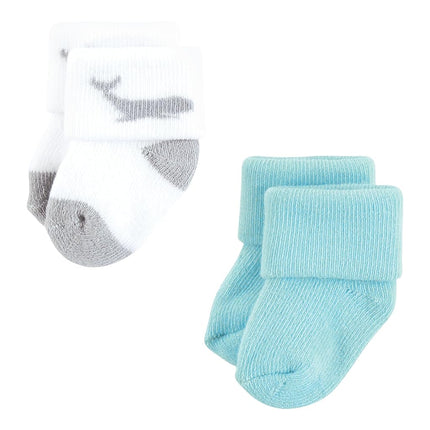 Hudson Baby Chaussettes riches en coton éponge unisexe pour nouveau-né, baleine grise, 0-6 mois, baleine grise, 0-6 mois