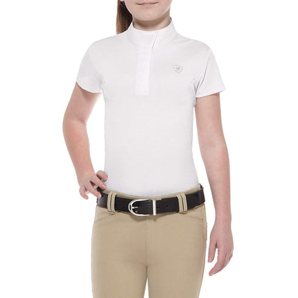 Chemise de concours Ariat 10009461XSR Aptos pour enfant, blanc, très petit