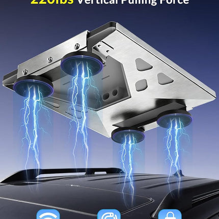 Starlink Mini Flat Magnetic Roof Mount, Ultra-Secure 220 lbs Hold, Quick-Release & Low-Profile 1.7” Design, Scratch & Weather-Resistant, Perfect for Car, RV, Van, Truck & Boat Adventures -Silver