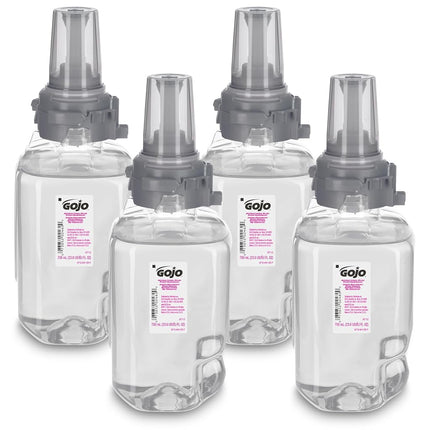 GOJO ADX-7 Jabón de espuma antibacteriano, fragancia ciruela, repuesto de jabón de manos de 700 ml para dispensador de presión GOJO ADX-7 (Caja de 4) - 8712-04
