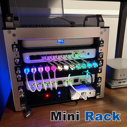 GeeekPi 4U Server Cabinet, 10 inch Server Rack for Network, Audio, and Video Equipment, DeskPi RackMate T0 Rackmount Case