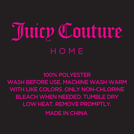 Juicy Couture King Size Satin Bed Sheet Set, Deep Pocket Silky Satin King Sheet Set with 1 Fitted Sheet, 1 Flat Sheet and 2 Pillow Case, Wrinkle Resistant and Anti Pilling Satin Bed Sheets - Black