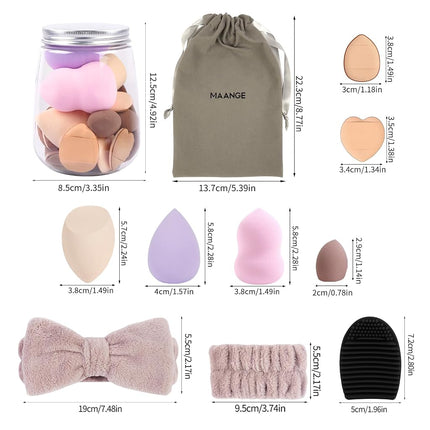 MAANGE Makeup Brushes 51 Pcs Makeup Kit, Multi-functional Makeup Tool Set with Makeup Brush Make Up Brushes Set With Bag (Champagne)
